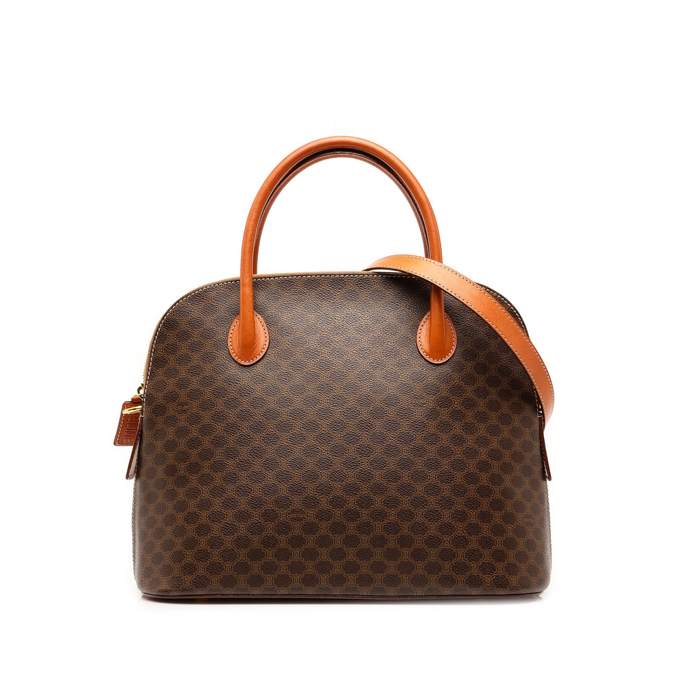 Pre-Loved Celine Macadam Coated Canvas Dome Satchel